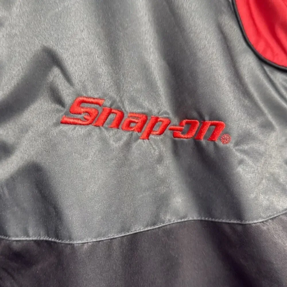 Men's Snap-On Tools Red Black Puffer Winter Utility Work‎ Jacket Coat Size L/ XL
